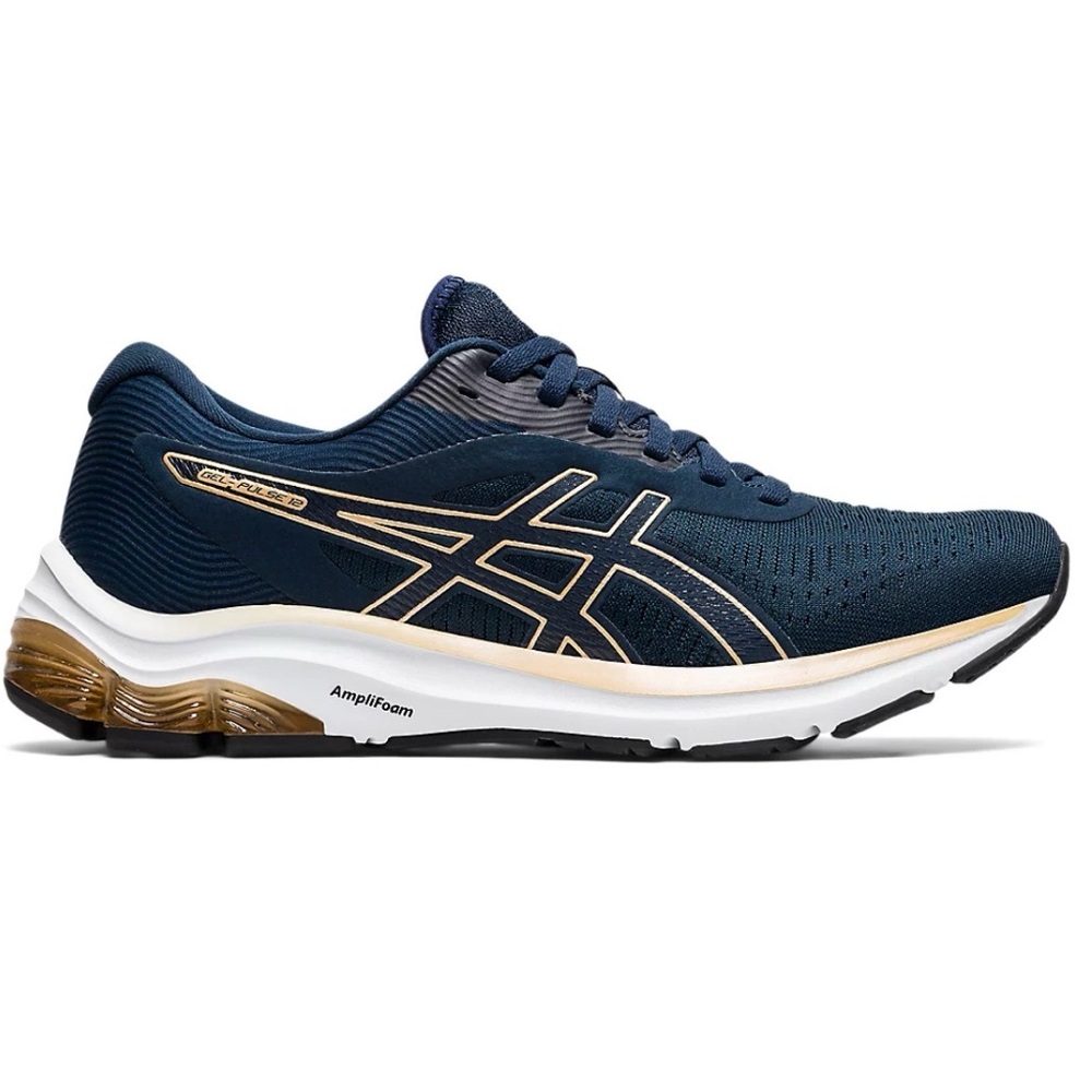 NWT Gel-Pulse 12 ASICS Women’s Running Shoes Size 10 Blue Gold